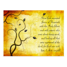 Bible passage, grunge tree branches post cards