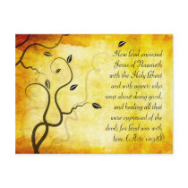 Bible passage, grunge tree branches post cards