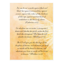 Bible passage, grunge wings post card