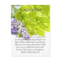 Bible passage,herbs close up postcard