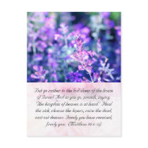 Bible passage, lavender post cards