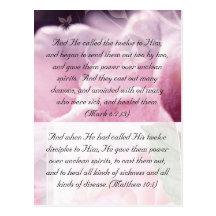 Bible passage, pink beauty post cards