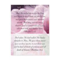 Bible passage, pink beauty post cards