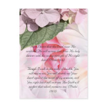 Bible passage, rose floral design postcard
