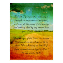 Bible passage, rural road and fields grunge postcards