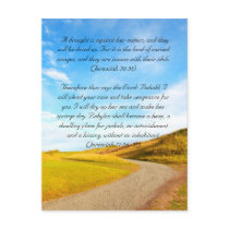 Bible passage, the road and blue sky postcards
