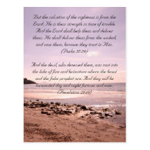Bible passage, the seaside post cards
