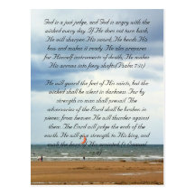 Bible passage, the seaside postcard