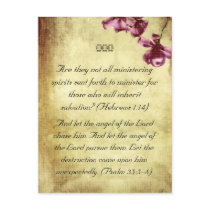 Bible passages angels postcard