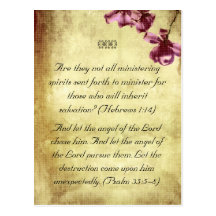 Bible passages angels postcard