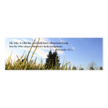 Bible proverbs about lazy and diligent business card template