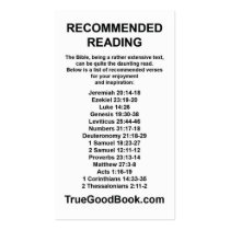 Bible Recommended Reading Card Business Card Template