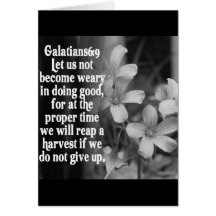 BIBLE SCRIPTURE GALATIANS 6:9 CARD