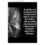 BIBLE SCRIPTURE ISAIAH 55:11 GREETING CARDS