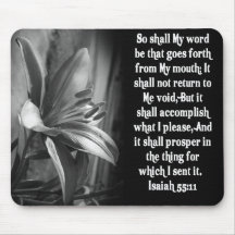 BIBLE SCRIPTURE ISAIAH 55:11 MOUSE MATS