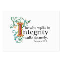 Bible Scriptures on Trust and Integrity.. business cards