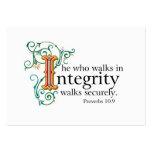 Bible Scriptures on Trust and Integrity.. business cards