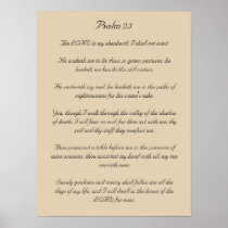 Bible Verse Artwork, Psalm 23
