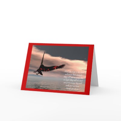 Bible Verse Isaiah 40: 28-31 with Eagle Cards by tshirts4christians