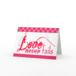 Bible Verse Love Never Fails cards