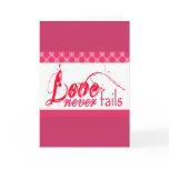 Bible Verse Love Never Fails Card