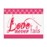 Bible Verse Love Never Fails Post Card