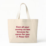 Bible Verse Series - Cast all your anxiety on him  bags