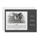 BIBLE VERSE: WEDDING INVITE: HORSES, PENCIL