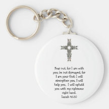 Bible Verses Inspirational Quote Isaiah 41:10 Keychains