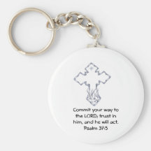 Bible Verses Motivational Scriptures Psalm 37:5 Key Chain
