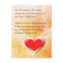 Bible verses red heart grunge design, postcard