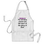 Bible Verses - Romans 3:23 aprons