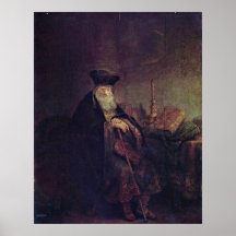 Biblical figure by Rembrandt Harmenszoon van Rijn Poster