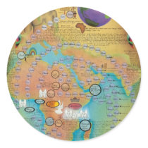 Biblical Genealogy Charts Round Stickers