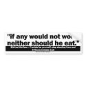 BIBLICAL WELFARE bumper stickers
