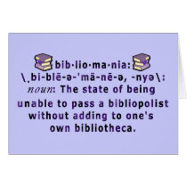 Bibliomania Blank Card