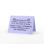 Bibliomania Greeting Card