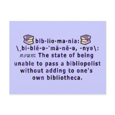 Bibliomania Postcard by Jaenne