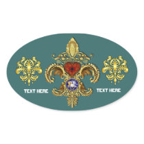 Bicentennial Mardi Gras Over 50 Colours Oval Stickers