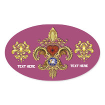 Bicentennial Mardi Gras Over 50 Colours Oval Stickers