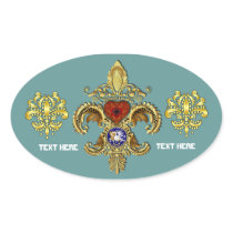 Bicentennial Mardi Gras Over 50 Colours Oval Stickers