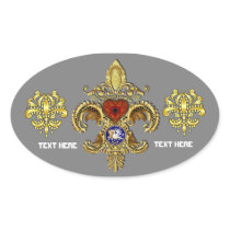 Bicentennial Mardi Gras Over 50 Colours Oval Sticker