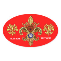 Bicentennial Mardi Gras Over 50 Colours Oval Sticker