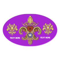 Bicentennial Mardi Gras Over 50 Colours Oval Stickers
