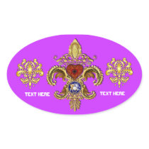 Bicentennial Mardi Gras Over 50 Colours Oval Stickers