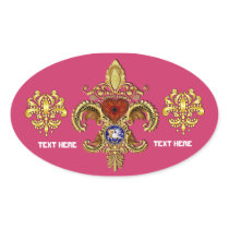 Bicentennial Mardi Gras Over 50 Colours Oval Sticker