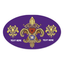 Bicentennial Mardi Gras Over 50 Colours Oval Stickers
