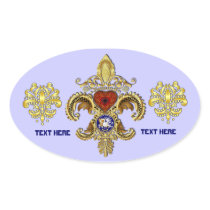 Bicentennial Mardi Gras Over 50 Colours Oval Sticker