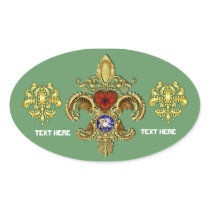 Bicentennial Mardi Gras Over 50 Colours Oval Sticker