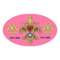 Bicentennial Mardi Gras Over 50 Colours Oval Sticker